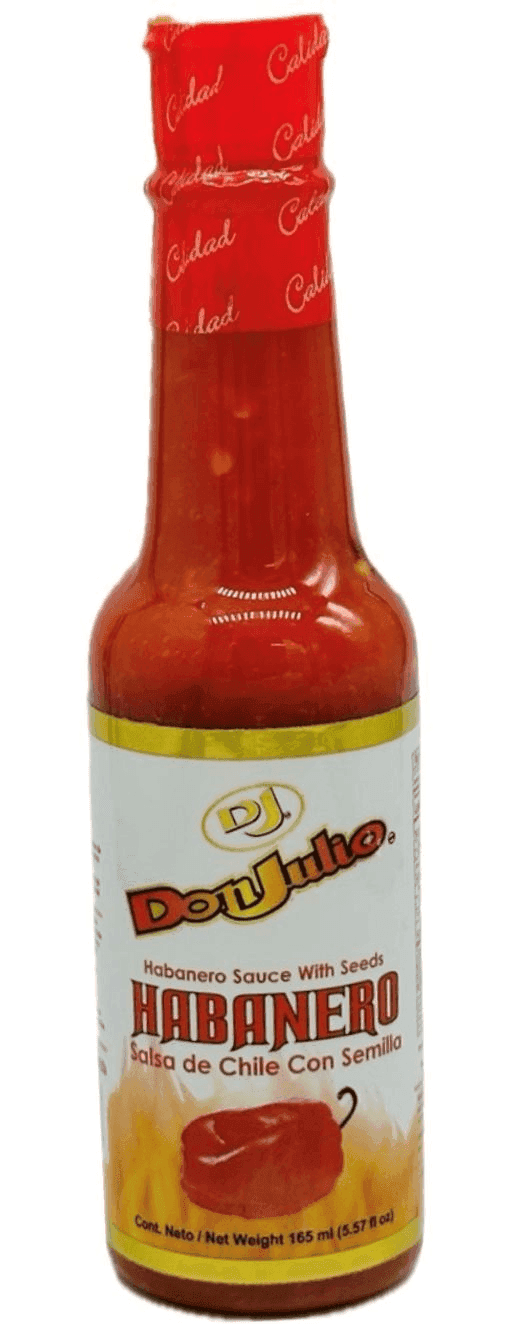 DON JULIO SALSA DE CHILE HABANERO 24/ 165 ML.