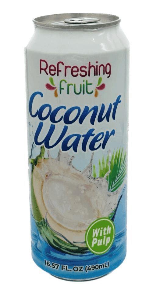 REFRESHING FRUIT LATA AGUA DE COCO CON PULPA 24/ 500 ML.
