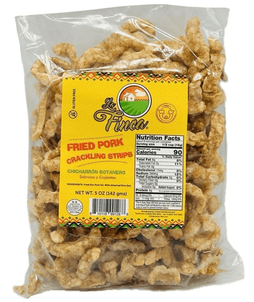 LA FINCA FRIED PORK SKIN STRIPS (C. Botanero Tiras) 12/ 5 OZ.