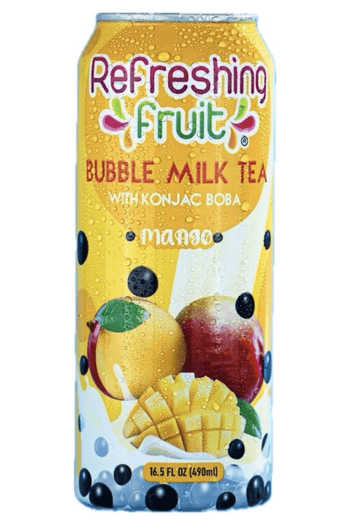 REFRESHING FRUIT BUBBLE MILK TEA MANGO 12/ 490 ML
