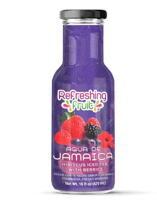REFRESHING FRUIT HIBISCUS TEA MIXBERRIES 12/ 470 ML.