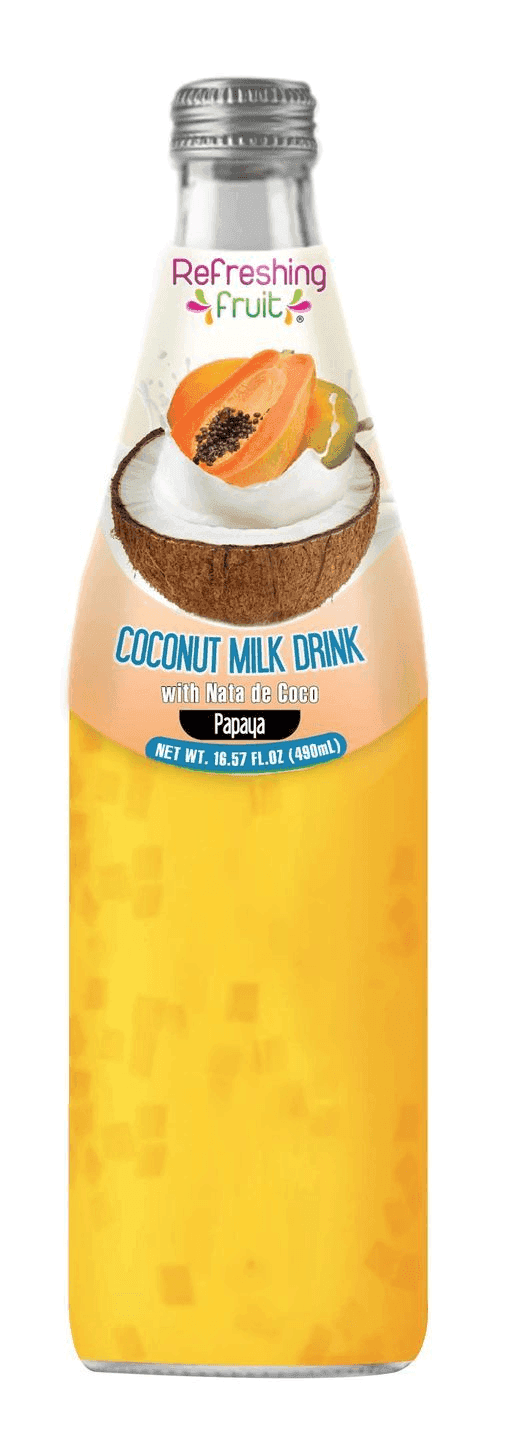 REFRESHING FRUIT NATA PAPAYA 12/ 490 ML.