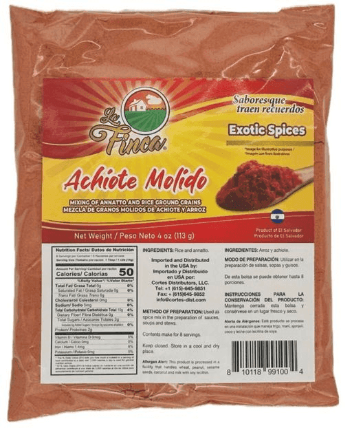 LA FINCA ACHIOTE MOLIDO 12/ 4 OZ CJ 6