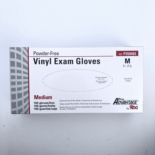 VINYL Gloves - NON LATEX - Powder-FREE - MEDIUM - 100/Box