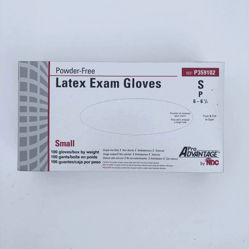 LATEX Exam Gloves Powder-Free - SMALL - 100/box
