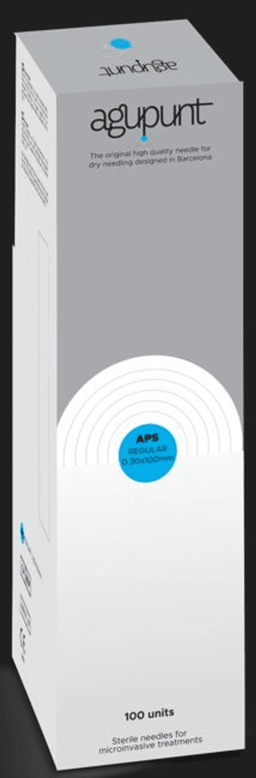 APS REGULAR Needles .30 x 100 mm - Box of 100 (turquoise feather)