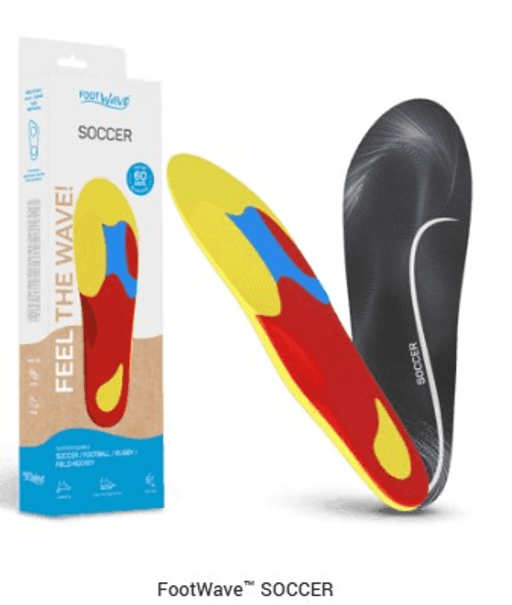 FootWave DYNAMIC Field Sport Insoles - Large - (Men's 10.5-11.5, Women's 11.5-12.5) - Orthopedic design tailored for soccer, rugby, American football, and floorball.
