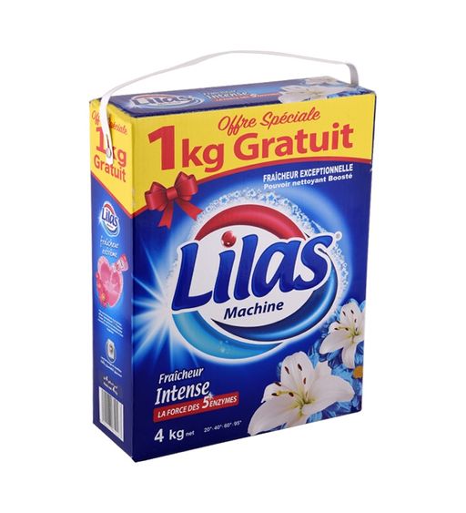LILAS POUDRE DE LESSIVE À LA MACHINE FRAICHEUR EXTREME 3X4KGS