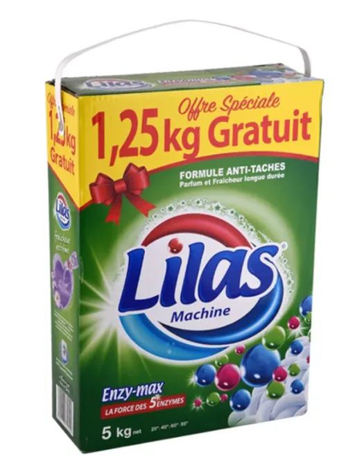 LILAS POUDRE DE LESSIVE À LA MACHINE ENZYMAX 3X4KGS